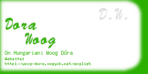 dora woog business card
